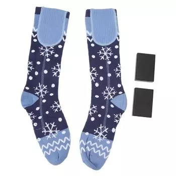 Electric Heated Socks Blue Three Speed Adjustment Good Elasticity Battery Powered with Battery