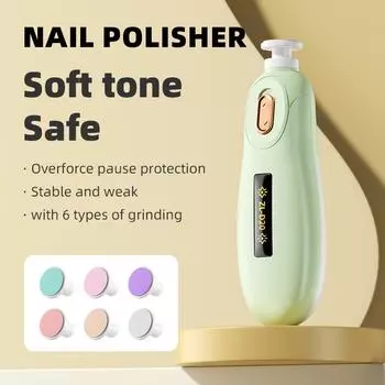 Electric Nail Grinder Portable Baby Nail Trimmer with Replacement Head Low-noise Electric Nails Grinding Machine Hygiene Kit