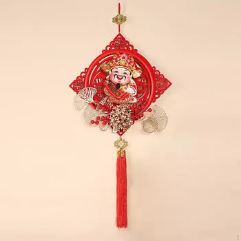 Electric Shaking Head Wealth God Hanging Ornament Cai Shen Pendant Front Door Chinese Year