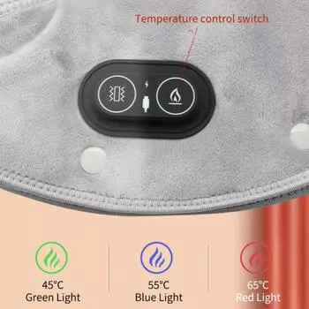 Electric Shoulder Neck Vibrating Massager Wrap Thermal Shoulder Back Warmer Heated Scarf USB Cervical Brace Pads Relief Fatigue