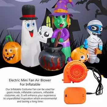 Electric Small Air Blower Fan For Inflatable Toy Festival Party Decorations USB Battery Powered Blow Up Blower Inflatable Item оранжевый