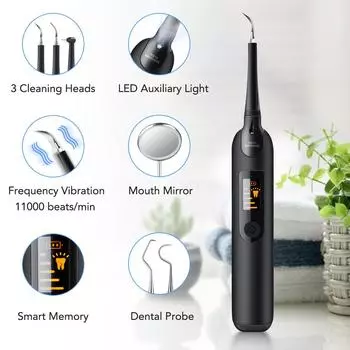 Electric Sonic Dental Calculus Remover Whitener Scaler LED Display Tooth Cleaner Rechargeable Tartar Tool Whitening Teeth Care
