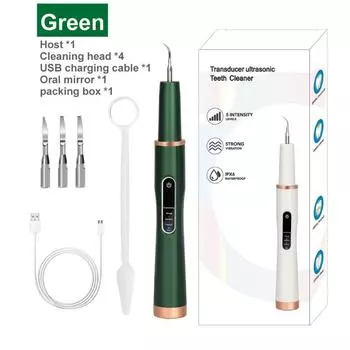 Electric Tooth Cleaner Ultrasonic Scaler Dental Calculus Remover Teeth Tartar Eliminator Sonic Plaque Stain Stone Removal Device