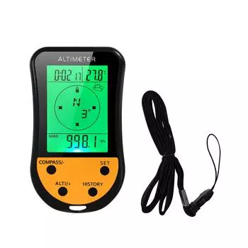 Electronic Digital Altimeter 8 in 1 Multifunction LCD Backlight Mini Altimeter Barometer Compass