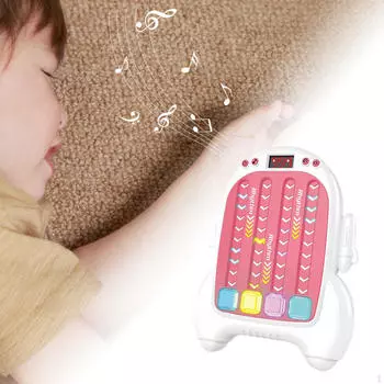 Electronic Rhythm Game for Kids Handheld Toy Ages 3-7 pink and white