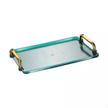 Elegant Breakfast Serving Tray - Sleek and Functional Design зелёный