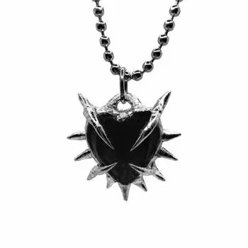 Elegant Love Shape Necklace Thorn Heart Pendant Clavicle Chain Vintage Collarbone Chain Accessory for Women Girls чёрный