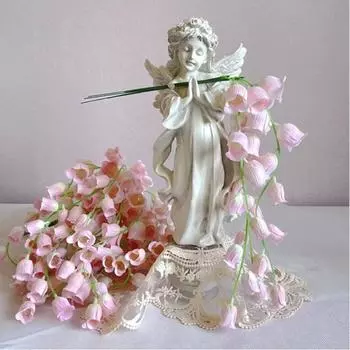 Elegant Simulation Small Orchid DIY Artificial Flower Lantern Fake Flowers Home Decoration розовый