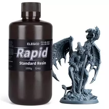 ELEGOO 3D принтер 1 кг Rapid Resin LCD УФ-отверждаемая смола серый
