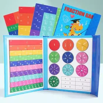 Elementary Magnetic Dinosaur Fraction Chart For Kids Visual Development Learning