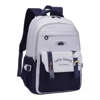 Elementary school bag Female junior high school student High school student College student travel backpack Large capacity сапфировый