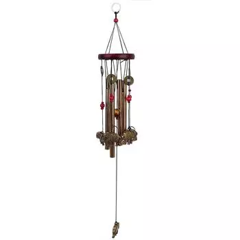 Elephant Pattern Metal Wind Chime Craft Ornament Indoor Outdoor Yard Decoration