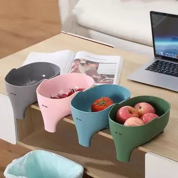 Elephant shaped household drainage basket, multi-purpose kitchen storage drainage basket, household fruit and vegetable basket,