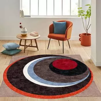 Eliana Home Моющийся круглый ковер с принтом LNA7279