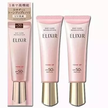 ELIXIR Day Care Revolution Tone Up aa 35 г x 2 шт. Baby Pink UV Emulsion Morning Firming Moisture [35 г x 2 шт.] SP+ Quasi-drug SPF50+ PA++++ детские розовый