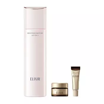 Elixir White Whitening Aging Care Lotion Experience Set aCW aa Body [квази-лекарство] и лосьон/лосьон 170 мл+5 г+2,5 г