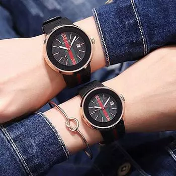 Elux Mall GUOU 8192 Кварцевые часы двух размеров, популярные корейские часы