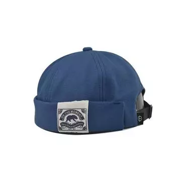 Embroidered Summer Bear Cotton Hat With Rolled Edge Adjustable Strap Cap Gift
