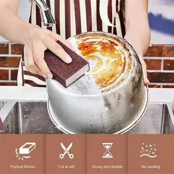 Emery Sponge Magic Washer Rust Removal And Decontamination Sponge Washer Kitchen Stain Removal Descaling Brushing Utensils