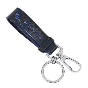 Emporio Armani Брелок для ключей с графическим дизайном Eagle черный синий Y4R284 Y731E 80001 кожаный мужской [Товар]