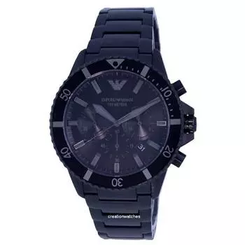 Emporio Armani Кварцевые мужские часы с хронографом из нержавеющей стали AR11363 100M чёрный