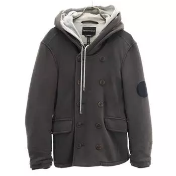 Emporio Armani Layered Hooded pea coat S Fleece lining EASY FIT Men s Used