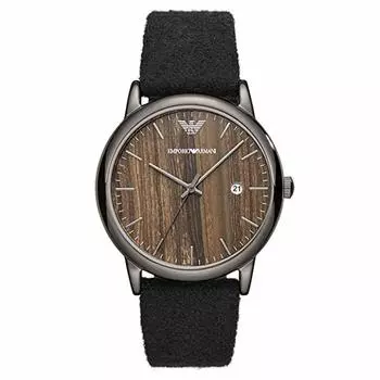 EMPORIO ARMANI LUIGI Wood Grain Black Watch AR11156 Наручные часы [Emporio Armani] Мужские Мужские [Товар]