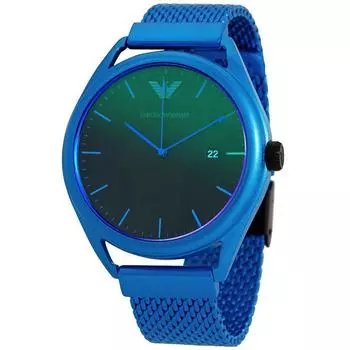 Emporio Armani Matteo Кварцевые мужские часы с зеленым циферблатом AR11328 зелёный