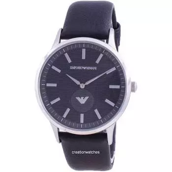 Emporio Armani Renato Кварцевые мужские часы с черным циферблатом AR80039 чёрный