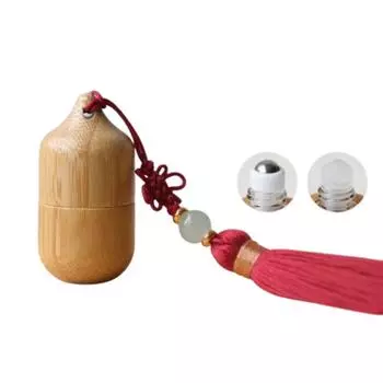 Empty Bottle Bamboo Roller Ball Bottle Reusable Exquisite Essential Oil Bottle Mini Refillable Bottle Gift