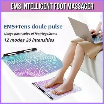 EMS Интеллектуальный Массажер для Ног Двойной Импульс Стройные Ноги Ослепительные Терапевтические Накладки Устройство для Микротоковой Стимуляции Remote Control