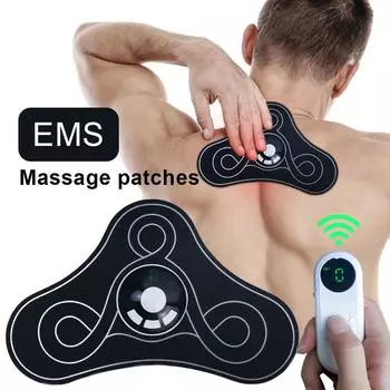 EMS патч для растягивания шеи, массажер для спины, наклейка для стимуляции мышц, импульсные пластыри для фитнеса, массажа, инструменты для облегчения боли в шее и теле 1SET