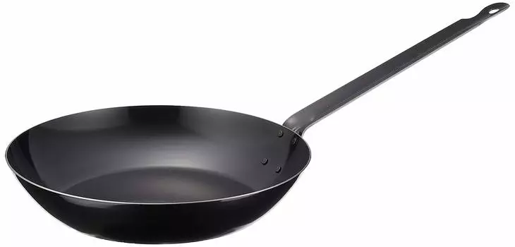 Endo Shoji TKG Iron Frying Pan 30cm Inner Diameter x Depth 300 x 57 Bottom Diameter 200 Plate Thickness Mass Compatible with IH Thick plate with black