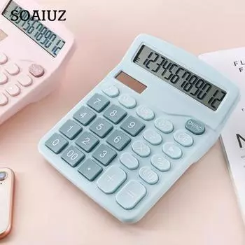 Energy-saving Portable Practical LCD Display 12 Digits Scientific Calculator Solar чёрный