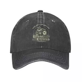 Enfield Cycle Co Ltd 1901 Мужская и женская бейсбольная кепка Royal Motorcycle Motor Race потертая джинсовая потертая кепка Летний подарок Солнцезащитная кепка One Size