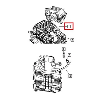 Engine Air Box Hose-PCV Valve Hose Upper For Jeep Liberty 2009-2012 53013886AB