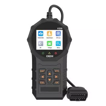 Тестер аккумулятора двигателя V320 Диагностические инструменты для автомобиля Сканер OBD 2 Код неисправности Очистить цифровой дисплей Универсальный считыватель кодов OBD2 V320