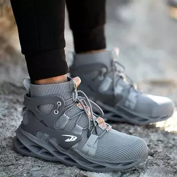 Engineering Working Rubber Bottom Shoes Woodland Breathable Lightweight Safety Shoes 40 чёрный