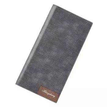 England Style Male Long Zipper Wallet Large Capacity ID Card Holder Business Clutch Bag Men