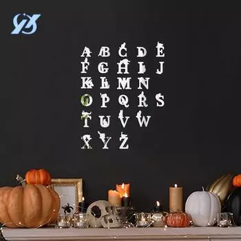 English letters mirror acrylic wall stickers early education kindergarten wall decoration