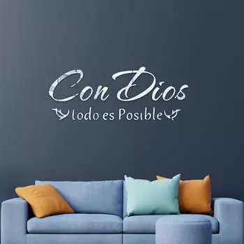 English quotes mirror acrylic wall stickers sofa background wall stickers living room wall decoration