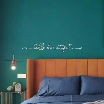 English quotes mirror three-dimensional acrylic wall stickers bedroom bedside warm arrangement decorative stickers