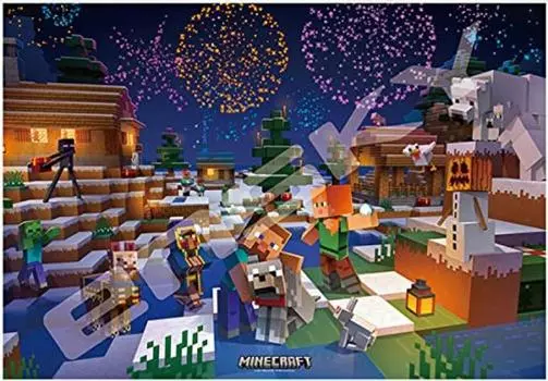 ENSKY MINECRAFT Minecraft Celebration 51 x 73.5cm Jigsaw Puzzle 1000 Pieces JIGSAW PUZZLE 1000T-300