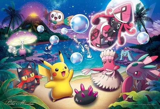 ENSKY Pokemon Akala Moonlight 26 x 38 см Пазл Ghibli 108 больших элементов ГОЛОВОЛОМКА 108-L729