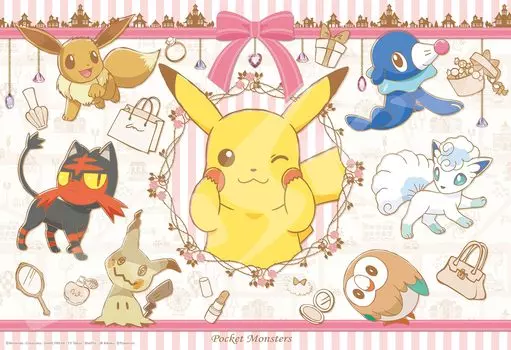 ENSKY Pokemon Outing to Town 26 x 38 см Пазл Ghibli 108 больших элементов ГОЛОВОЛОМКА 108-L706