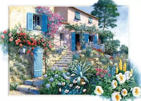 EPOCH 2000 Super Small Piece Jigsaw Puzzle Up the Flower x В комплект входят лопатка и очко для подсчета очков EPOCH Illustration/Art Stairs... (38 53см)