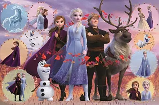 Epoch Коллекция Disney Frozen 2 (Коллекция Холодное Сердце 2) Пазл из 1000 деталей (19,7 x 29,5 дюймов (50 х 75 см) 97-005 с клеем и шпателем, Decorat