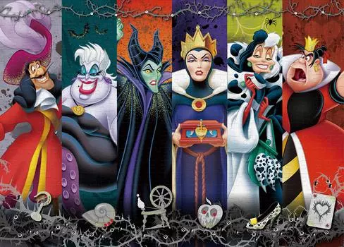 Epoch Пазл EPOCH 500 элементов Disney Evil Darkness (15,0 x 20,9 дюймов (38 х 53 см) 74-007 с клеем и шпателем, декоративные детали включены