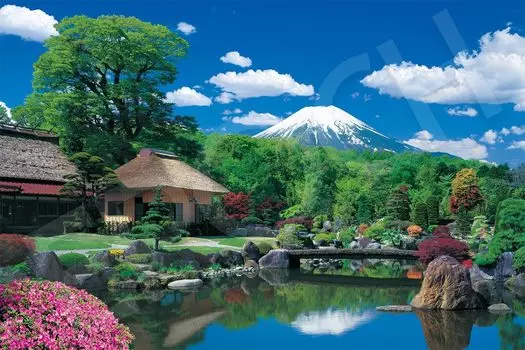 Epoch Пазл из 1000 деталей Mt. Фудзи и деревня Осино — Яманаси (50x75cm) 09-051 с клеем и шпателем с оценочным талоном EPOCH