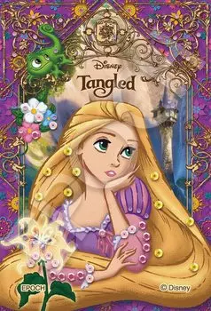 Epoch Пазл из 70 элементов Тема книги Disney/ Рапунцель (10 х 14,7 см) 70-104 с клеем и шпателем, с декоративными деталями EPOCH